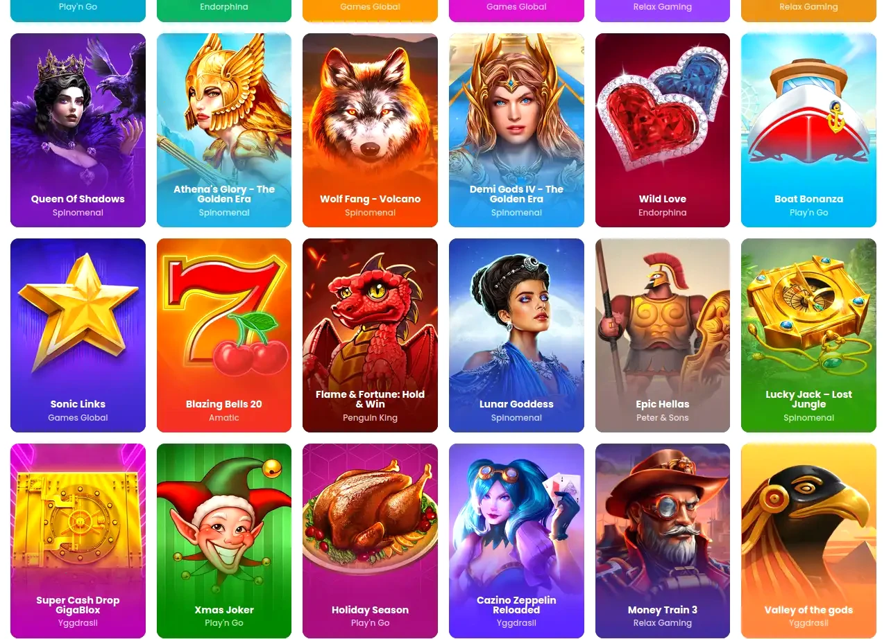 Candyspinz Online Casino Spielangebot
